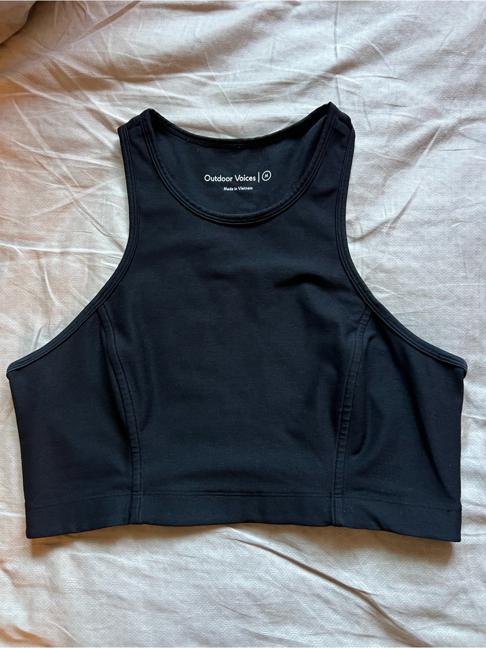 Outdoor Voices Athena Black Sports Bra